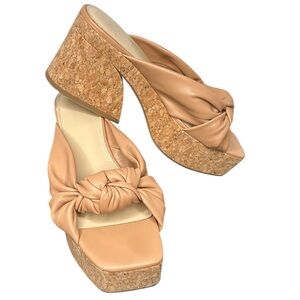 Marc Fisher Arlee Tan Platform Sandals Women’s Size 9M